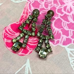 •vintage• Rhinestone Screw-back dangle Earrings